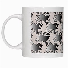 Seamless Tessellation Background White Mugs