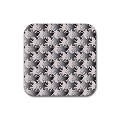 Seamless Tessellation Background Rubber Coaster (Square) 