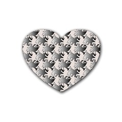 Seamless Tessellation Background Heart Coaster (4 pack) 