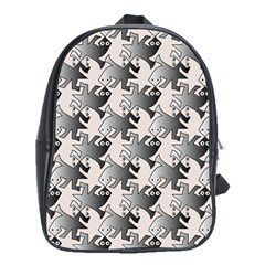 Seamless Tessellation Background School Bag (XL)