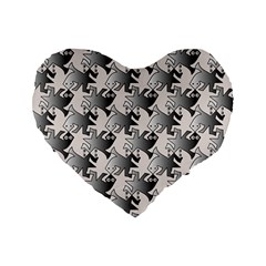 Seamless Tessellation Background Standard 16  Premium Heart Shape Cushions