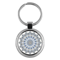 Arabesque Mandala Decorative Key Chain (round) by Pakrebo
