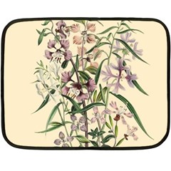 Botanical Print Antique Natural Double Sided Fleece Blanket (mini)  by Pakrebo