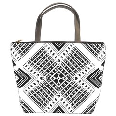 Pattern Tile Repeating Geometric Bucket Bag by Pakrebo