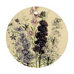 Botanical Print Antique Floral Ornament (round)