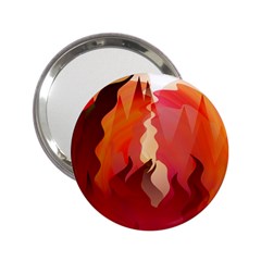 Fire Abstract Cartoon Red Hot 2 25  Handbag Mirrors by Pakrebo