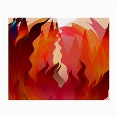 Fire Abstract Cartoon Red Hot Small Glasses Cloth by Pakrebo