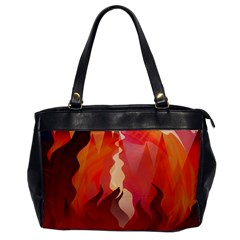 Fire Abstract Cartoon Red Hot Oversize Office Handbag by Pakrebo