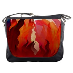 Fire Abstract Cartoon Red Hot Messenger Bag by Pakrebo