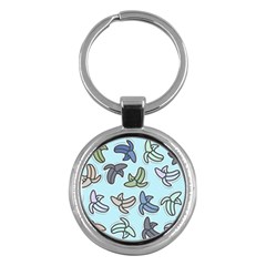 Bananas Repetition Repeat Pattern Key Chain (round) by Pakrebo