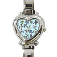 Bananas Repetition Repeat Pattern Heart Italian Charm Watch by Pakrebo