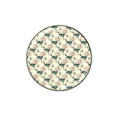 Floral Pattern Scrapbook Seamless Hat Clip Ball Marker (4 Pack)