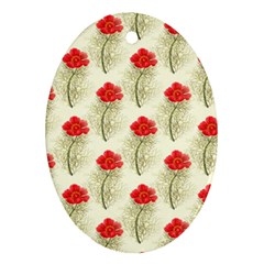 Floral Background Scrapbook Vintage Ornament (oval) by Pakrebo