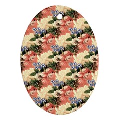 Flower Floral Decoration Pattern Ornament (oval) by Pakrebo