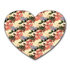 Flower Floral Decoration Pattern Heart Mousepads by Pakrebo