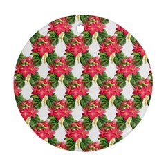 Floral Seamless Decorative Spring Ornament (round)