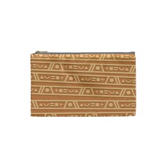 Background Non Seamless Pattern Brown Cosmetic Bag (small) by Pakrebo