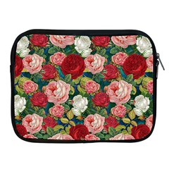 Roses Repeat Floral Bouquet Apple Ipad 2/3/4 Zipper Cases by Pakrebo