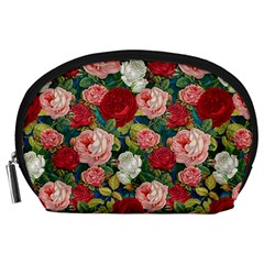 Roses Repeat Floral Bouquet Accessory Pouch (large) by Pakrebo