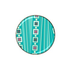 Non Seamless Pattern Background Blue Hat Clip Ball Marker (4 Pack)