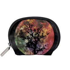 Full Moon Silhouette Tree Night Accessory Pouch (small)