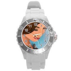 Flower Crown Round Plastic Sport Watch (l)