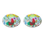 Supersonic Key West Gypsy Blast Cufflinks (Oval) Front(Pair)