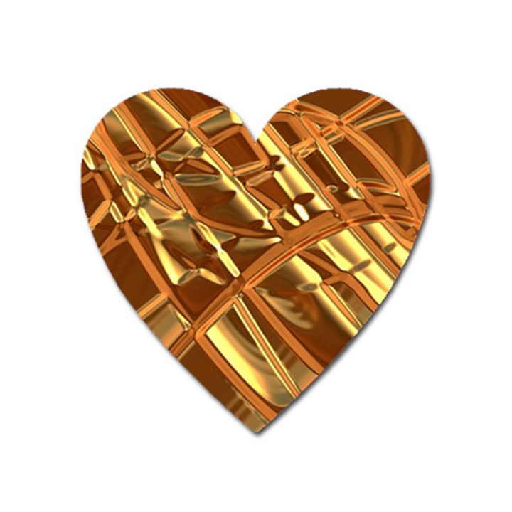 Gold Background Heart Magnet