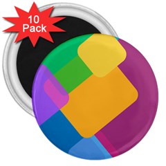 Geometry Nothing Color 3  Magnets (10 Pack) 