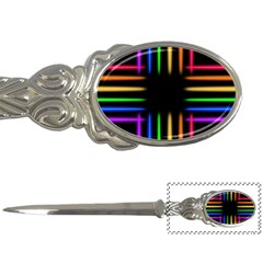 Neon Light Abstract Pattern Letter Opener by Mariart