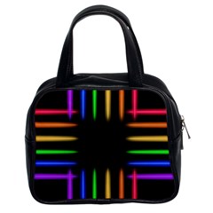 Neon Light Abstract Pattern Classic Handbag (two Sides)