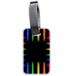 Neon Light Abstract Pattern Luggage Tag (two sides) Back