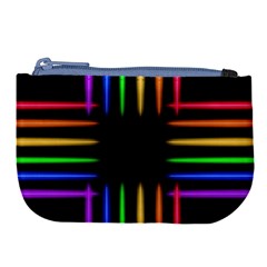 Neon Light Abstract Pattern Large Coin Purse