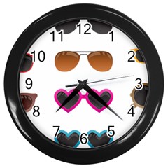 Eyeglasses Wall Clock (Black)