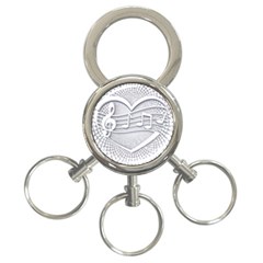Circle Music 3-ring Key Chain by HermanTelo