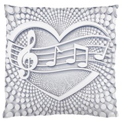 Circle Music Large Cushion Case (two Sides) by HermanTelo