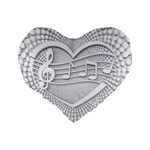 Circle Music Standard 16  Premium Heart Shape Cushions Back