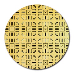 Background Yellow Round Mousepads by HermanTelo