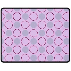 Circumference Point Pink Double Sided Fleece Blanket (medium)  by HermanTelo