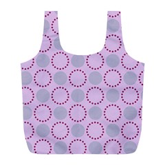 Circumference Point Pink Full Print Recycle Bag (l) by HermanTelo
