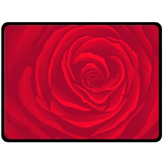 Roses Red Love Double Sided Fleece Blanket (large) 