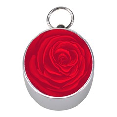 Roses Red Love Mini Silver Compasses