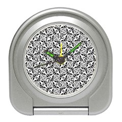 Ornamental Checkerboard Travel Alarm Clock by HermanTelo