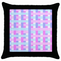 Gingham Nurserybaby Throw Pillow Case (black) by HermanTelo