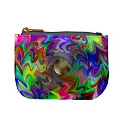 Rainbow Plasma Neon Mini Coin Purse by HermanTelo