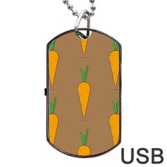 Healthy Fresh Carrot Dog Tag Usb Flash (two Sides) by HermanTelo