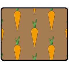 Healthy Fresh Carrot Double Sided Fleece Blanket (medium)  by HermanTelo