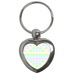 Geometric Pastel Key Chain (heart) by Bajindul