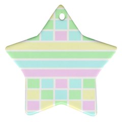 Geometric Pastel Star Ornament (two Sides) by Bajindul