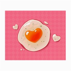 Omelette Heart Pink Valentine Small Glasses Cloth (2 Sides) by Bajindul